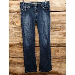 BKE Jeans Womens 30 Blue Denim Bootcut Stretch Distressed Pockets Casual